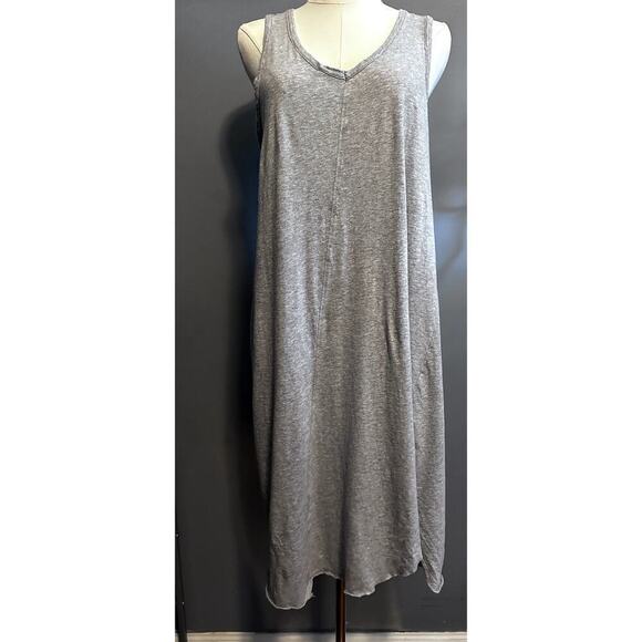 Altar'd State Grey Midi Vneck high low dress Size Medium - Picture 1 of 6